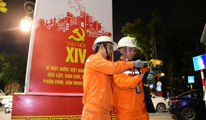 EVNHANOI bảo đảm điện an toàn, thông suốt phục vụ Đại hội XIV của Đảng