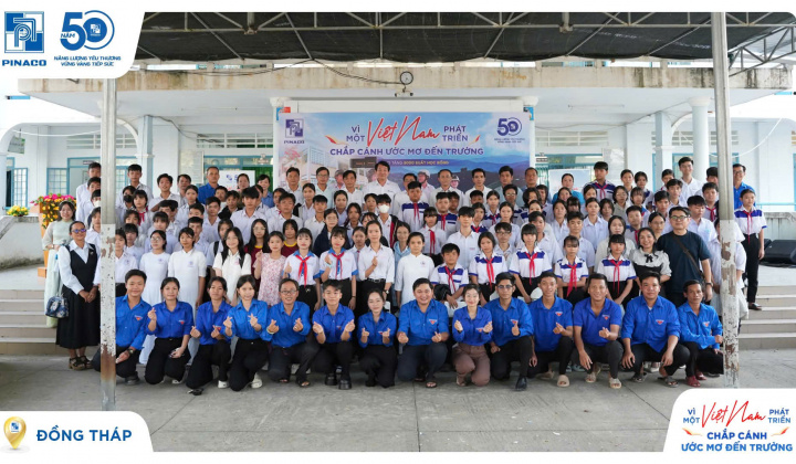 PINACO trao 300 suất học bổng, bàn giao 2 căn nhà Đại đoàn kết tại Đồng Tháp