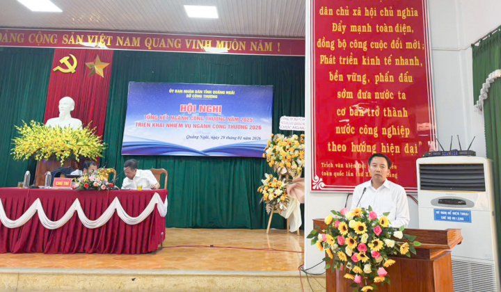 Ngành Công Thương Quảng Ngãi tổng kết công tác năm 2025 và triển khai nhiệm vụ năm 2026
