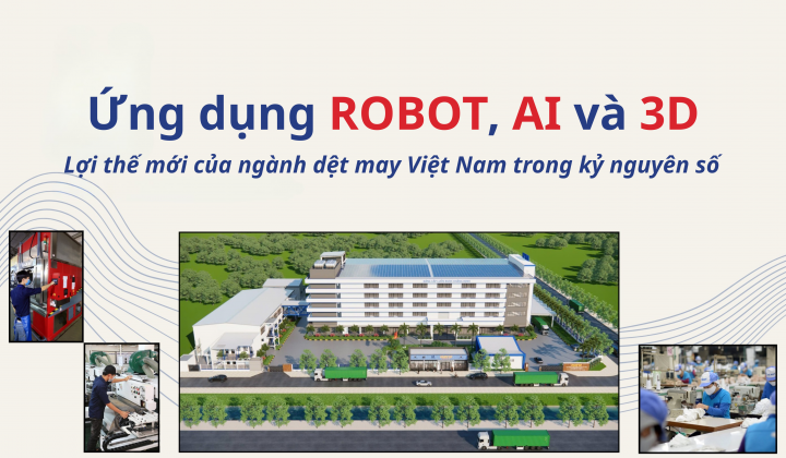 [eMagazine] Ứng dụng robot, AI và 3D: Lợi thế mới của ngành dệt may Việt Nam trong kỷ nguyên số