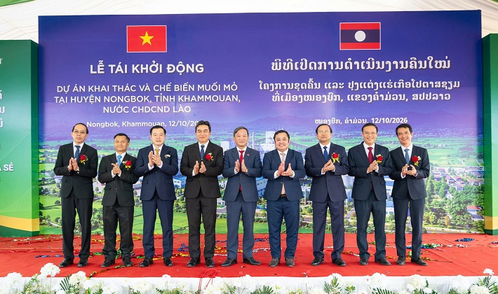 Vinachem tái khởi động dự án muối mỏ tại Lào, hướng tới sản xuất năm 2028