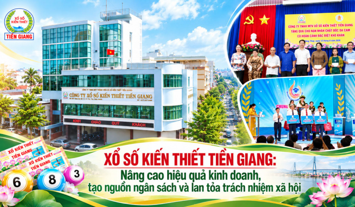 Xổ số kiến thiết Tiền Giang: Nâng cao hiệu quả kinh doanh, tạo nguồn thu ngân sách và lan tỏa trách nhiệm xã hội
