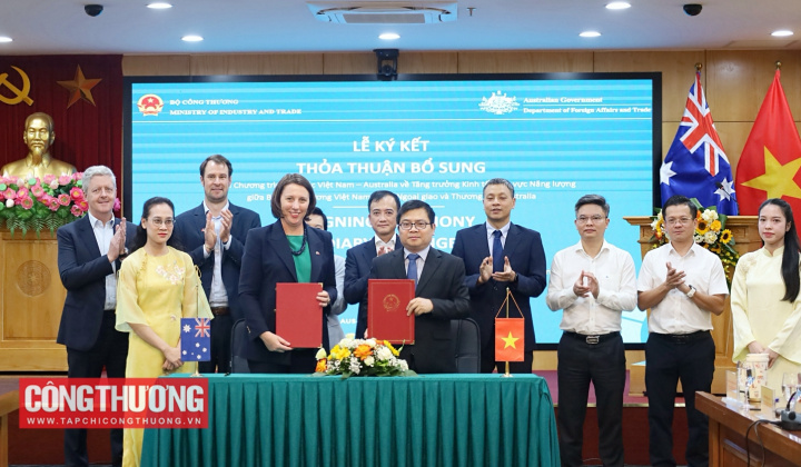 Việt Nam và Australia ký kết Thỏa thuận bổ sung triển khai Dự án Aus4Growth lĩnh vực Năng lượng