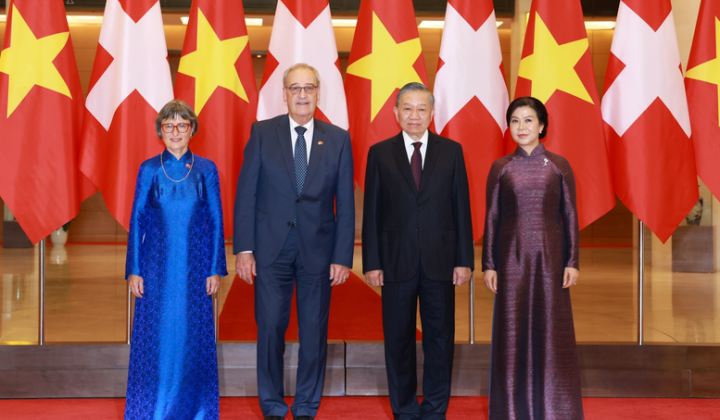 Tổng Bí thư, Chủ tịch nước Tô Lâm chủ trì Lễ đón Tổng thống Liên bang Thụy Sĩ thăm chính thức Việt Nam
