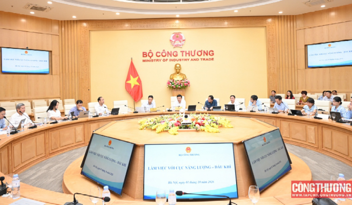 Bộ trưởng Bộ Công Thương Lê Mạnh Hùng làm việc với Cục Năng lượng - Dầu khí