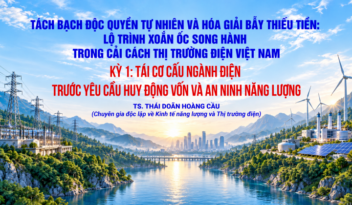 [KỲ 1] Tách bạch độc quyền tự nhiên và hóa giải bẫy thiếu tiền - Lộ trình xoắn ốc song hành trong cải cách thị trường điện Việt Nam: Tái cơ cấu ngành điện trước yêu cầu huy động vốn và an ninh năng lượng