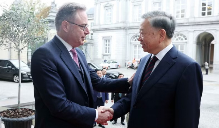 Thủ tướng Vương quốc Bỉ Bart De Wever chủ trì Lễ đón Tổng Bí thư, Chủ tịch nước Tô Lâm