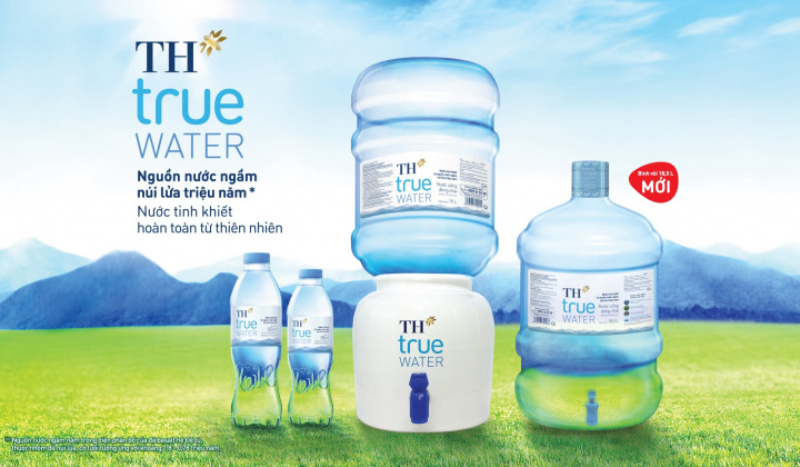 TH ra mắt TH true WATER bình vòi 18,5 L tiện lợi từ nguồn nước ngầm núi lửa triệu năm
