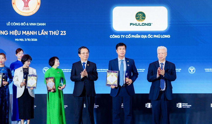 Tập đoàn Phú Long được vinh danh Top 10 Thương hiệu Phát triển ấn tượng Việt Nam 2026