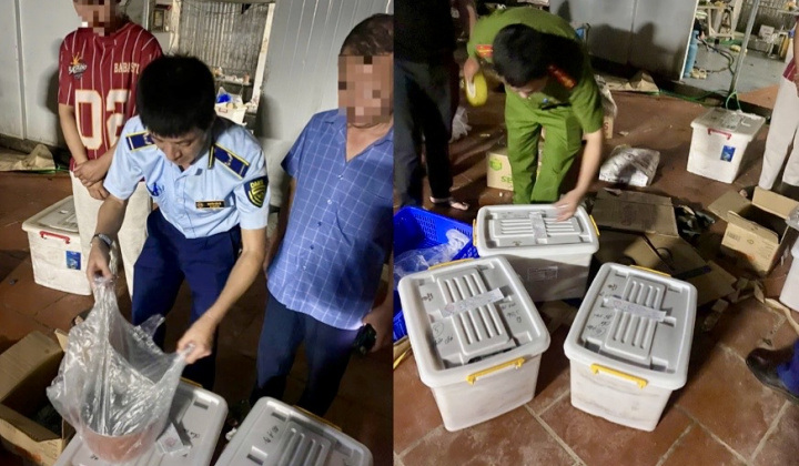 Hà Nội: Phát hiện hơn 300kg giò, chả và 26,5kg hàn the tại một cơ sở sản xuất
