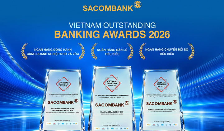 Ngân hàng Sacombank "lập hat-trick" giải thưởng nhờ năng lực số và sự thấu hiểu khách hàng