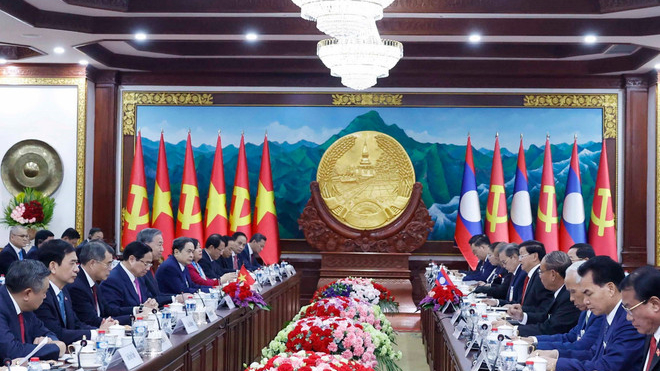 Tổng Bí thư Tô Lâm hội đàm với Tổng Bí thư, Chủ tịch nước Lào Thonglun Sisoulith