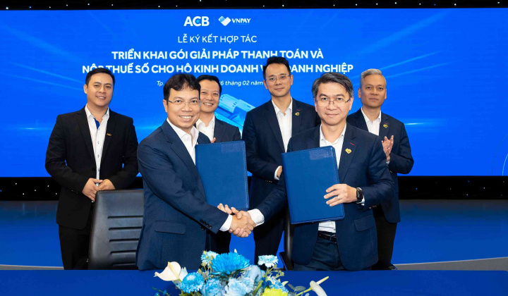 VNPAY và ACB hợp tác triển khai giải pháp Thanh toán - Nộp thuế số cho hộ kinh doanh, doanh nghiệp