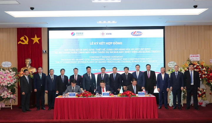 EVN ký hợp đồng EPC cho Dự án Nhà máy Nhiệt điện LNG Quảng Trạch II