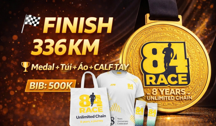 84RACE kỷ niệm 8 năm thành lập - ra mắt thử thách chạy bộ “UNLIMITED CHAIN”