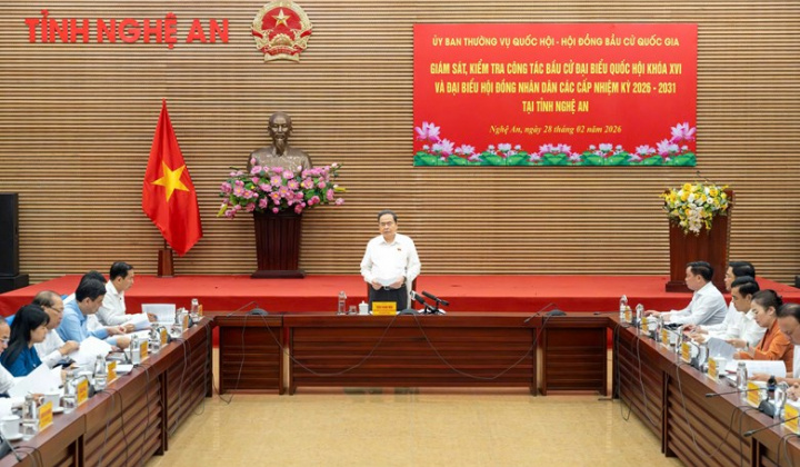 Chủ tịch Quốc hội: Nghệ An phải tổ chức bầu cử an toàn, linh hoạt, trở thành điểm sáng của cả nước