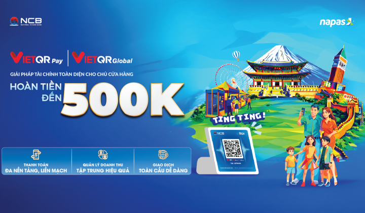 Du khách quốc tế thanh toán tiện lợi tại Việt Nam qua mã QR của ngân hàng NCB