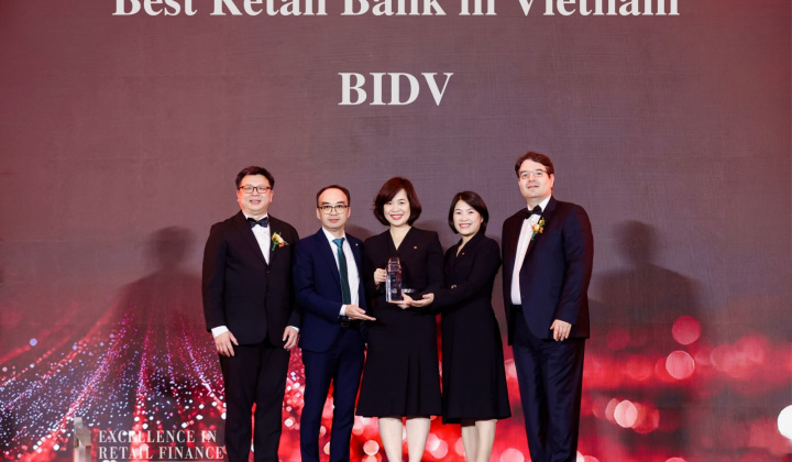 Ngân hàng BIDV: Cú đúp giải thưởng Ngân hàng Bán lẻ tốt nhất Việt Nam và Tiền gửi tốt nhất Châu Á