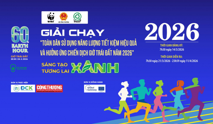 Khởi động Giải chạy trực tuyến “Toàn dân sử dụng năng lượng tiết kiệm hiệu quả và hưởng ứng chiến dịch Giờ Trái đất năm 2026”