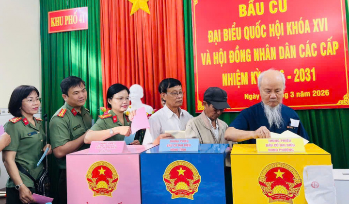 Gia Lai: Tỷ lệ cử tri tham gia bỏ phiếu đạt 99,76%