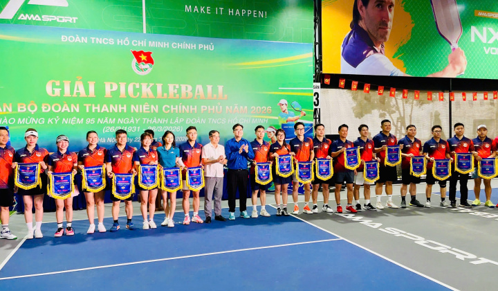 Giải Pickleball cán bộ Đoàn Thanh niên Chính phủ 2026: Sôi nổi, gắn kết, lan tỏa tinh thần rèn luyện