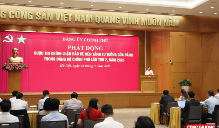 Đảng ủy Chính phủ phát động Cuộc thi chính luận về Bảo vệ nền tảng tư tưởng của Đảng lần thứ 2, năm 2026