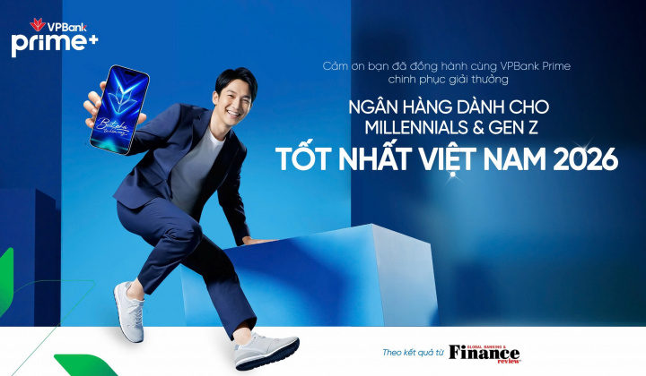 VPBank Prime “chiếm lĩnh” thế hệ Millenials và GenZ: Hai năm liên tiếp được vinh danh bằng giải thưởng quốc tế