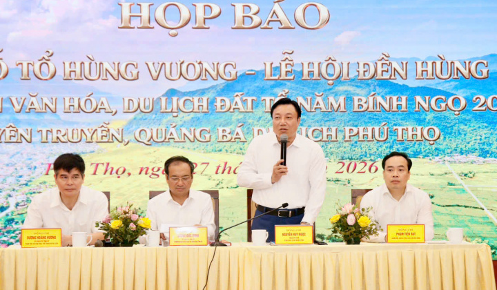Phú Thọ tổ chức họp báo thông tin về các hoạt động Giỗ Tổ Hùng Vương - Lễ hội Đền Hùng và Tuần Văn hóa - Du lịch Đất Tổ