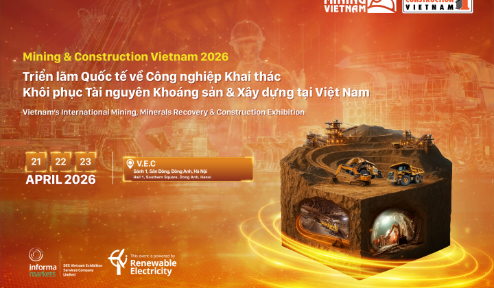 Mining & Construction Vietnam 2026: Kết nối ngành mỏ và xây dựng tại Việt Nam