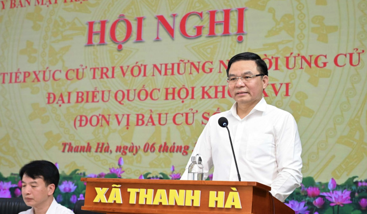 Quyền Bộ trưởng Bộ Công Thương Lê Mạnh Hùng và các ứng viên Đại biểu Quốc hội khóa XVI tiếp xúc cử tri tại Đơn vị bầu cử số 02, TP Hải Phòng