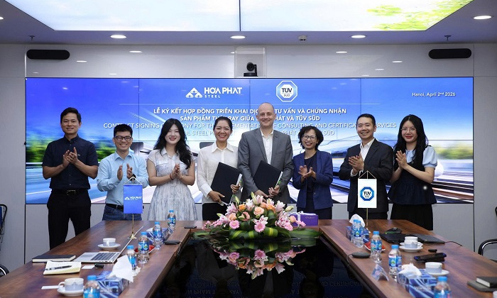 Hòa Phát hợp tác với TÜV SÜD về kiểm định và chứng nhận chất lượng ray đường sắt