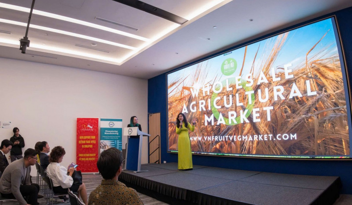 Ra mắt nền tảng “Chợ đầu mối nông sản trực tuyến Việt Nam” tại Singapore