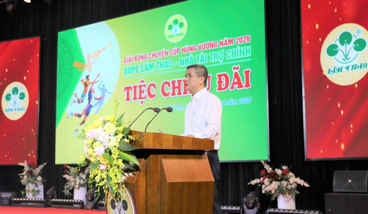 Supe Lâm Thao tổ chức tiệc chiêu đãi các CLB tham dự Giải bóng chuyển Cúp Hùng Vương 2026