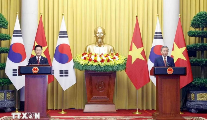Tổng Bí thư, Chủ tịch nước Tô Lâm và Tổng thống Hàn Quốc gặp gỡ báo chí