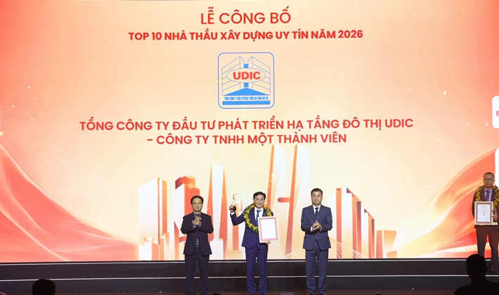 UDIC 8 năm liên tiếp giữ vững vị thế Top 10 Nhà thầu xây dựng uy tín