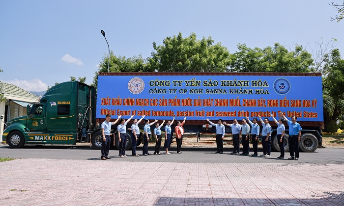 Sanna Khánh Hòa xuất khẩu thành công lô hàng nước giải khát đầu tiên sang Hoa Kỳ