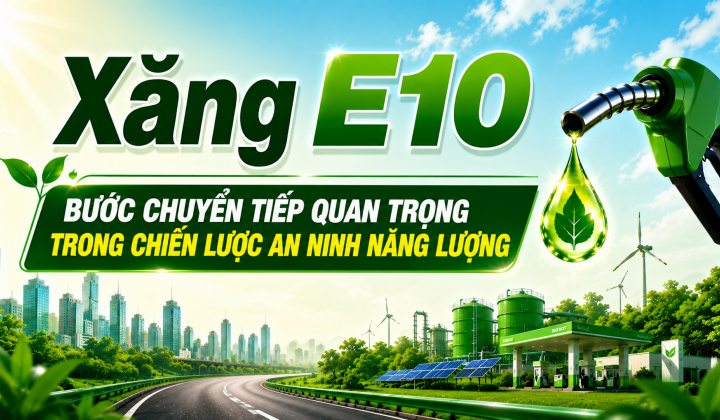 Xăng E10: Bước chuyển tiếp quan trọng trong chiến lược an ninh năng lượng
