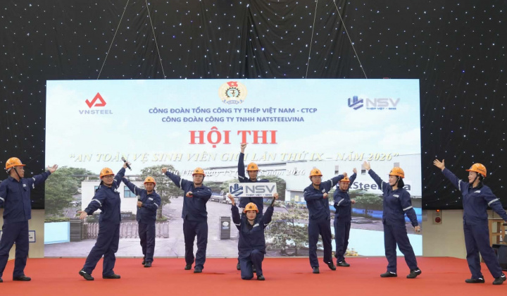 Công ty TNHH NatSteelVina (Thép Việt - Sing): Tinh thần thép tại Hội thi An toàn vệ sinh viên giỏi lần thứ 9