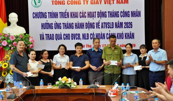 Tổng công ty Giấy Việt Nam nhiều hoạt động thiết thực hưởng ứng Tháng Công nhân và Tháng ATVSLĐ