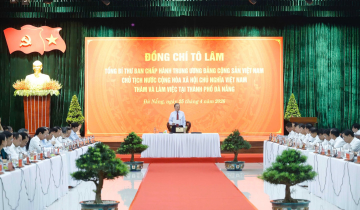 Khẩn trương triển khai các nhiệm vụ theo kết luận của Tổng Bí thư, Chủ tịch nước Tô Lâm tại buổi làm việc với Đà Nẵng