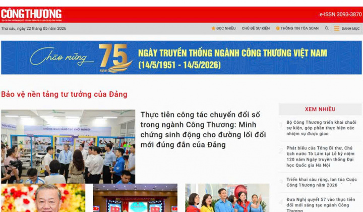 Phát huy vai trò báo chí ngành Công Thương trong bảo vệ nền tảng tư tưởng của Đảng