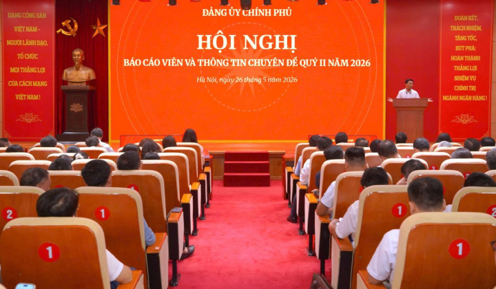 Đảng ủy Chính phủ tổ chức Hội nghị Báo cáo viên và Thông tin chuyên đề quý II/2026