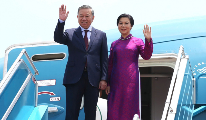 Tổng Bí thư, Chủ tịch nước Tô Lâm và Phu nhân cùng Đoàn đại biểu cấp cao lên đường thăm chính thức Thái Lan