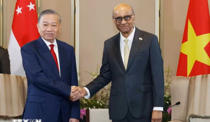 Tổng Bí thư, Chủ tịch nước Tô Lâm hội đàm với Tổng thống Singapore