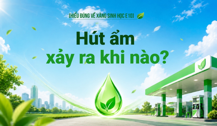 [Hiểu đúng về xăng E10] Hút ẩm xảy ra khi nào?