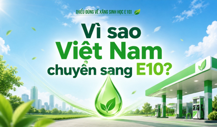 [Hiểu đúng về xăng E10] Vì sao Việt Nam chuyển sang xăng sinh học E10?