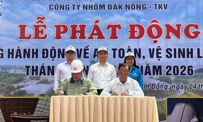 Công ty Nhôm Đắk Nông - TKV: Phát động Tháng hành động về ATVSLĐ năm 2026