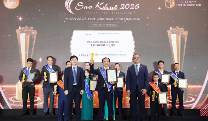 LPBank Plus được vinh danh “Sản phẩm xuất sắc của ngành Công nghệ số” tại Giải thưởng Sao Khuê 2026