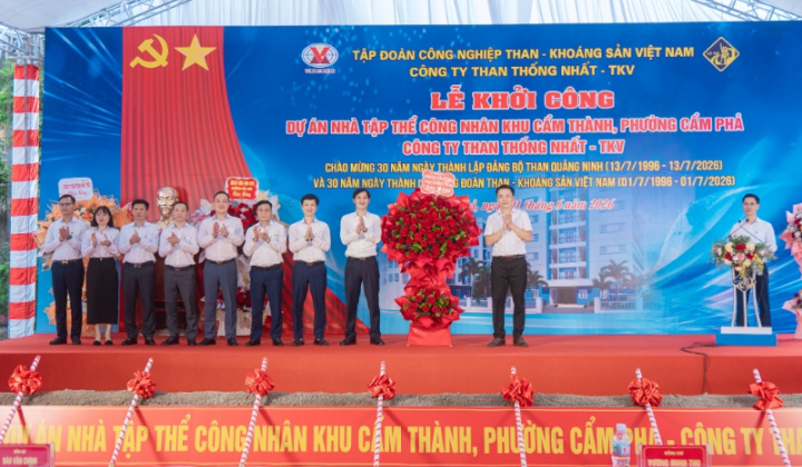 Than Thống Nhất: Khởi công dự án nhà tập thể công nhân khu Cẩm Thành, phường Cẩm Phả