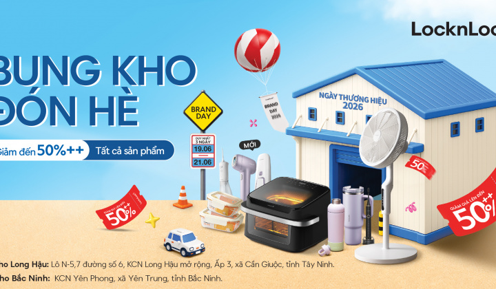LocknLock Brand Day “Bung kho đón hè” giảm tới 50%++ toàn bộ sản phẩm